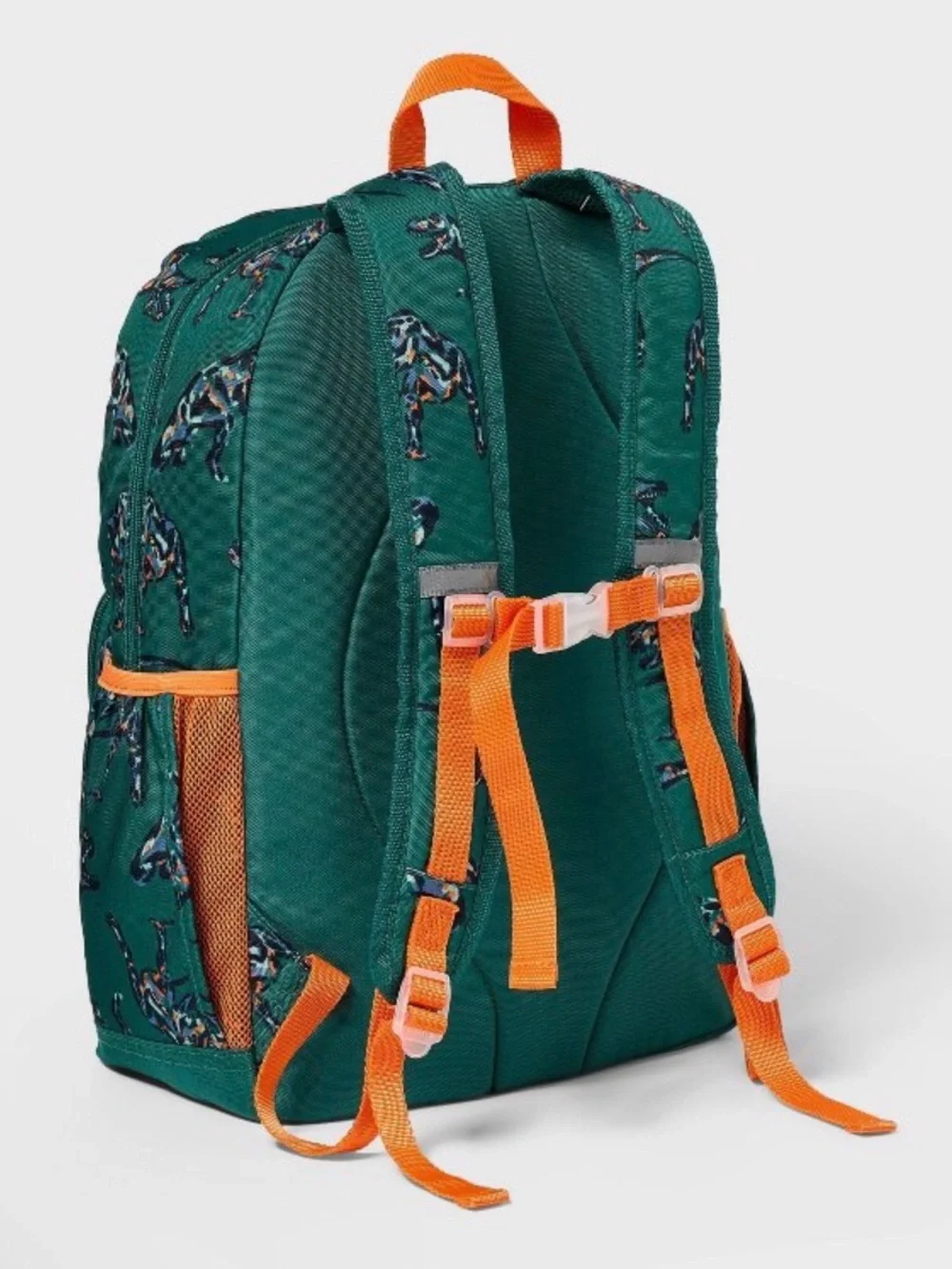 Cat & Jack Teal Dinosaur Backpack with Orange Accents